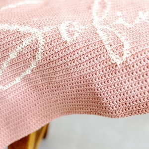 Patrón de crochet para manta con nombre personalizado, tutorial de manta de crochet en pdf, manta para bebé, manta para niños, regalo de bebé personalizado, tapiz de crochet