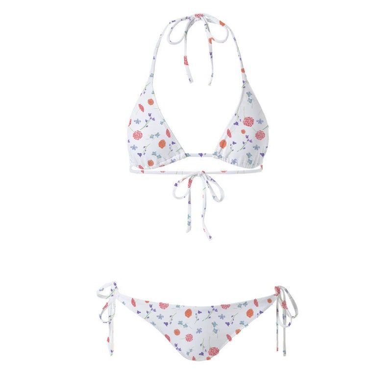 Flower Blanket String Bikini Bottoms