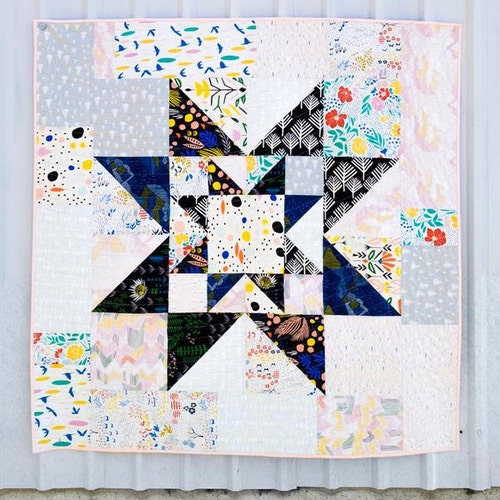 Summer Star Mini Quilt PDF Pattern Etsy