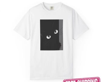Camiseta gráfica de gato negro – Camiseta unisex de algodón, regalo de Halloween