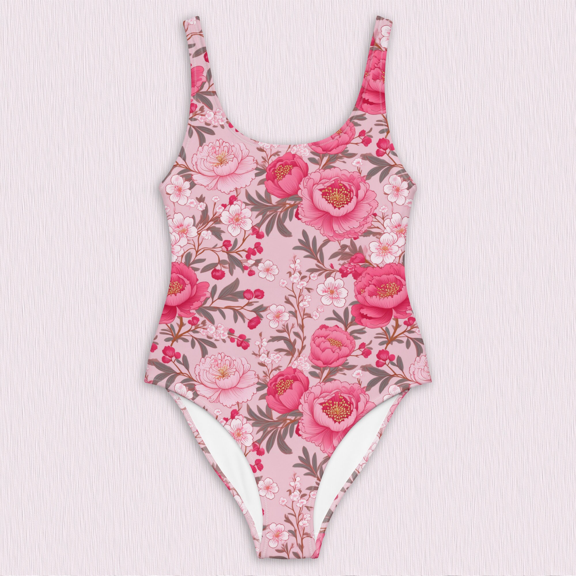 Poppy Women's One Piece Swimsuit | Floral Print, High-Cut Design