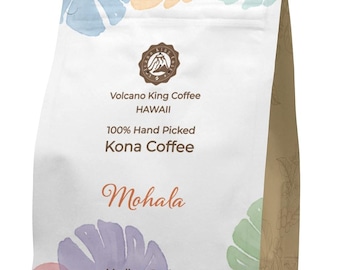 Mohala Hawaiian Coffee Beans, Select Grade, 100% Hand Picked, Medium Dark Roast (7-28 oz)