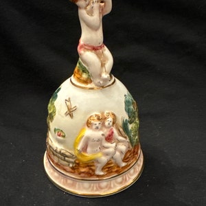R. Capidimonte hand painted cherub bell