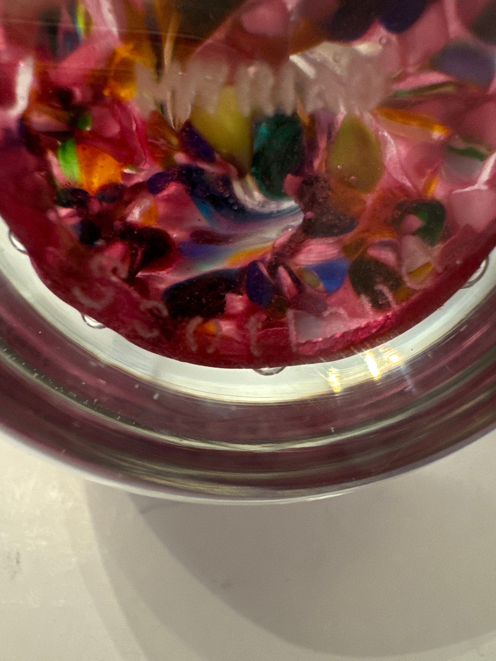 Vintage Cathiness Red Swirl Myriad Art Glass Paperweight Signed and ...