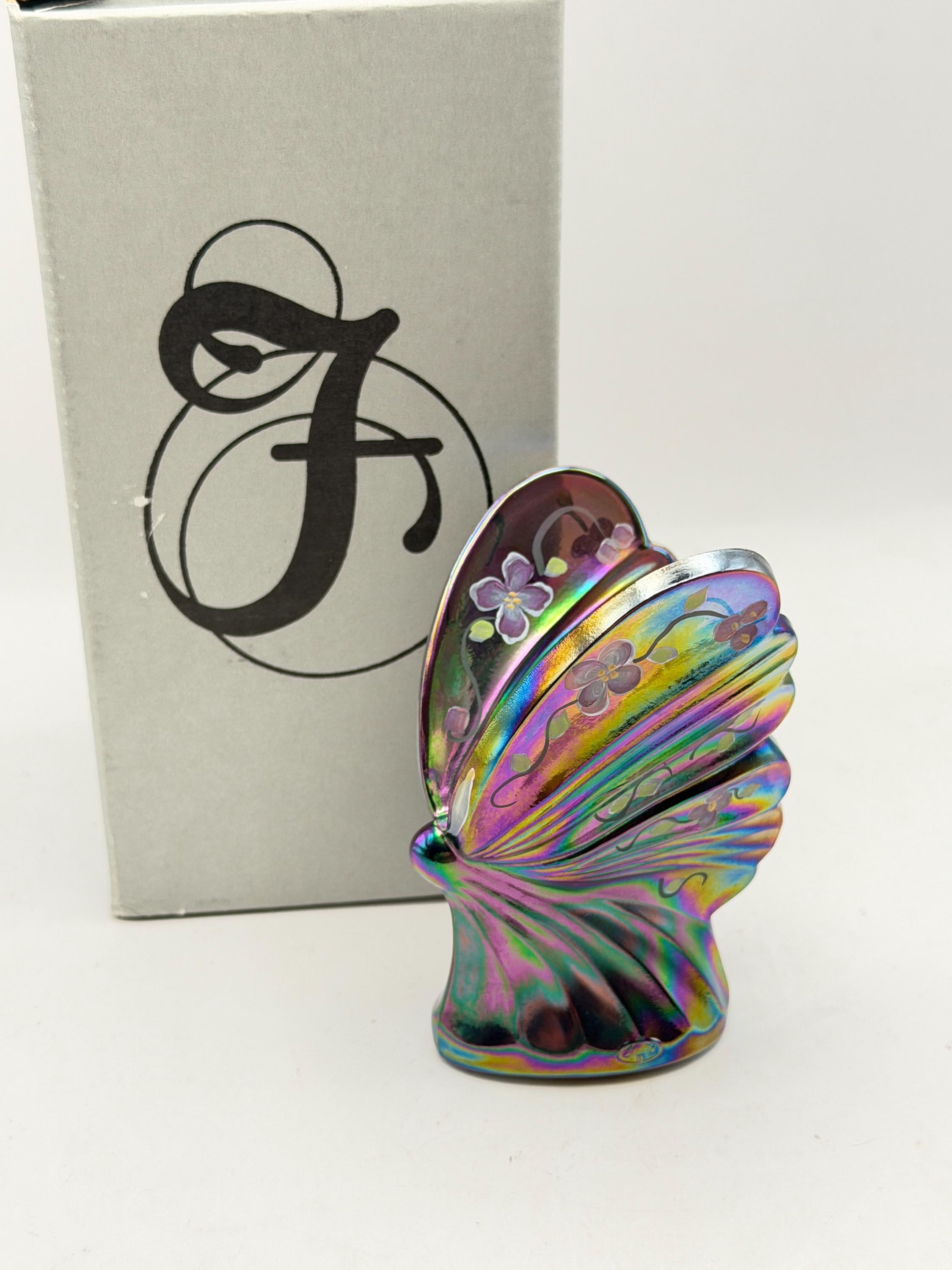 Fenton Butterfly Carnival Glass - Etsy