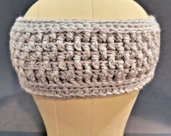 18" HAZE Unisex Adult Medium Ear Warmer Medium Weight Crocheted Headband