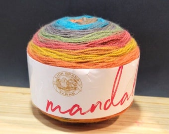 GROOT Lion Brand NWT Mandala 590 yds 5.3 oz Cake DK #3 Weight Acrylic Yarn