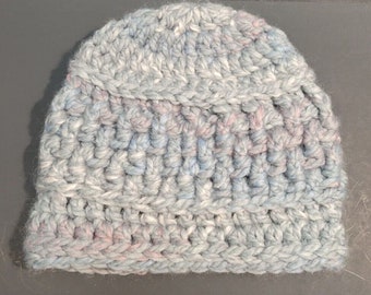 16" PASTEL SNOWFLAKE Teen/Kid Unisex Chunky Winter Beanie Noggin Warmer