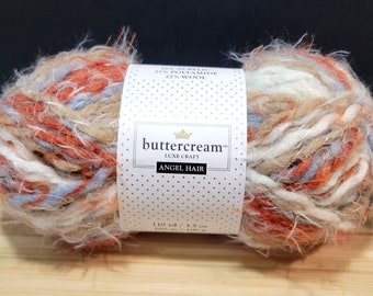 NWT RUST BROWN Angel Hair Yarn Buttercream Luxe Craft 3.5 oz 110 yd Bulky #5