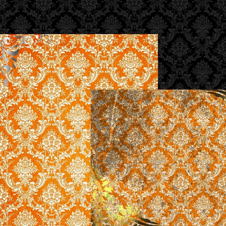 Gothic Romance Halloween Bats and Baubles 3 x 4 printable digital victorian gothic life journal cards planner gold and silver cards
