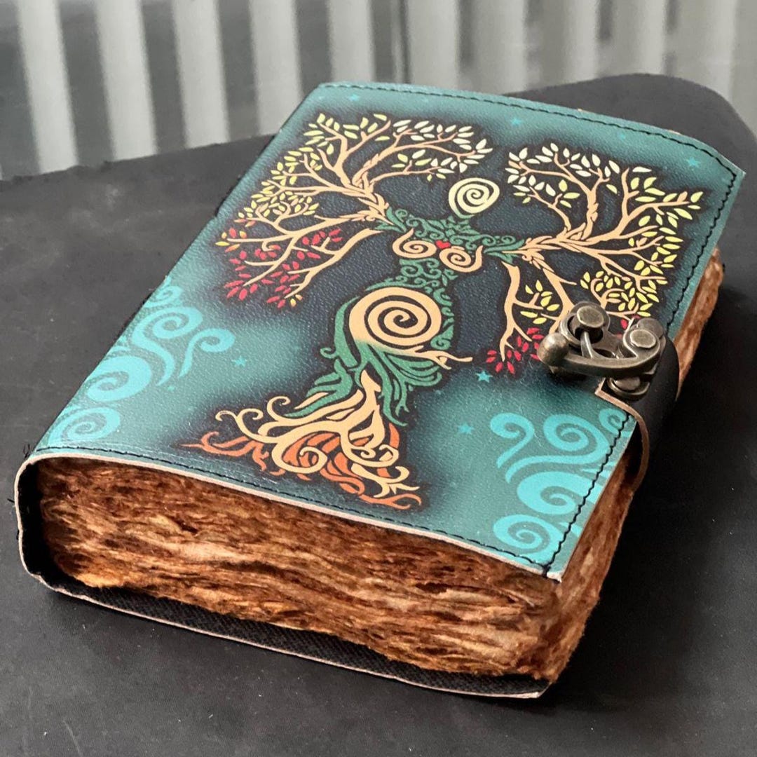 Tree of Life Leather Journal – Celtic Design, Deckle Edge Paper - Etsy