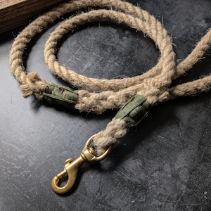 Flax Hemp Rope Dog Lead, Handmade, Durable and Eco-Friendly, Dog Walker Gift
