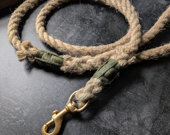 Flax Hemp Rope Dog Lead, Handmade, Durable and Eco-Friendly, Dog Walker Gift