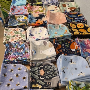 Reusable Napkins - Single-Ply Cotton Flannel - Random Prints | Cloth Napkins | Cloth Wipes | Cloth Towels | Reusable Napkins from mamamade image 7