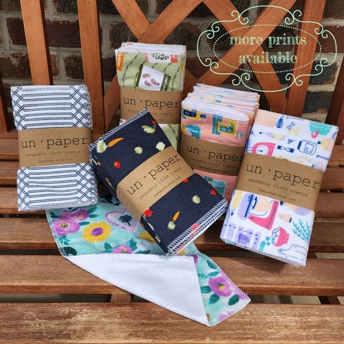 Unpaper Reusable Cloth Towels or Cloth Napkins CHOOSE YOUR Etsy