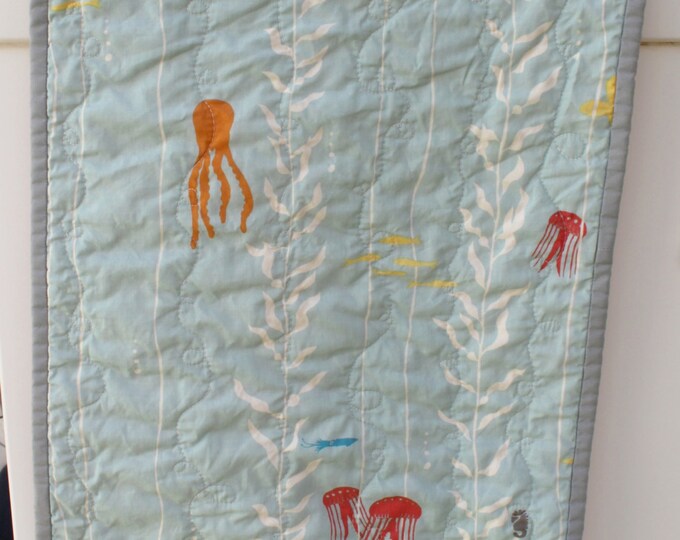 100 Organic Ocean Baby Quilt Lovey Batting and Thread is Etsy