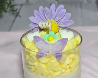 Sunflower Candle, Cute Candle, Butterfly Candle, Birthday Gift, asoy Wax Candle