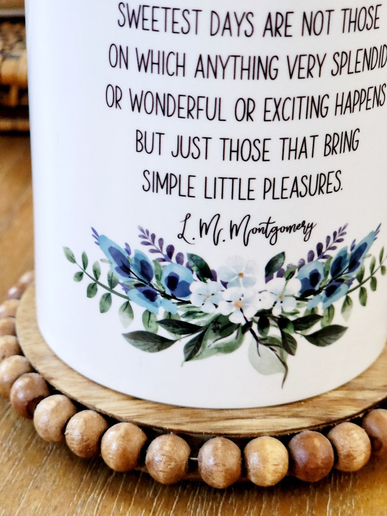 Anne of Green Gables Simple Little Pleasures Quote Mug, LM Montgomery, Gift, Hostess Gift image 2