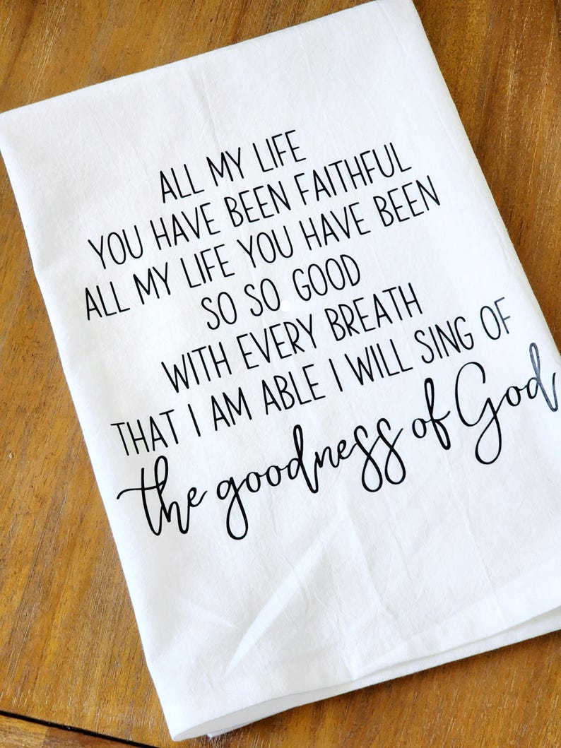 TeaAndHoneyDesigns Goodness of God Hymn Tea Towel - Thumbnail 2