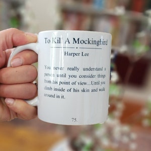 To Kill A Mockingbird, Harper Lee Classic Book Page Mug, Gift, Hostess Gift, Wedding Shower Gift