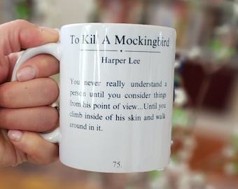 To Kill A Mockingbird Mug, Harper Lee Book Page, Literary Gift