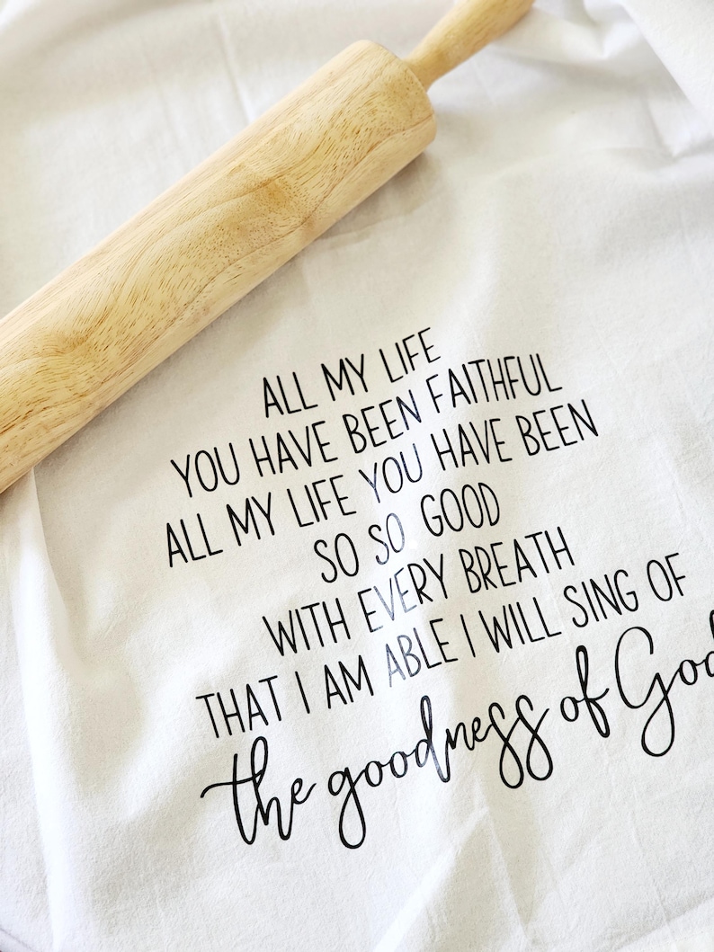 TeaAndHoneyDesigns Goodness of God Hymn Tea Towel