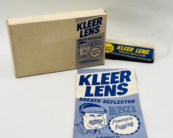 Vintage Kleer Lens Breath Deflector Kit NOS 1960s Welding Helmet Anti Fog Shield Bezzerides Bros Orosi CA Industrial Safety Gear