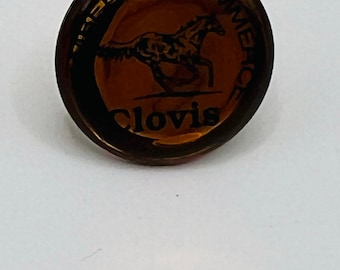 Pin de solapa/alfiler de corbata vintage de la Cámara de Comercio de Clovis, promoción cívica empresarial de California