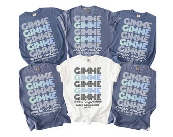 Gimme Disco Bachelorette Shirt, Custom Mamma Mia Honey Honey Bach Party, Dancing Queens Favors, Something Blue Bridesmaid Proposal Tshirt