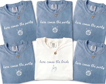 Dancing Queens Bachelorette Shirt, Custom Mamma Mia Honey Honey Bach Party, Last Disco Favors, Something Blue Bridesmaid Proposal Tshirt
