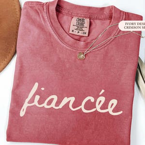 Fiancee Comfort Colors®, Engagement Gift, Bride To Be Shirt, Anniversary Wifey Tee, Newly Engaged Gift, Fiance Shirt, Custom Future Mrs Gift