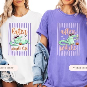 Later Gator Bachelorette Shirt, Halloween Bach Alligator Tee, Comfort Colors Spooky Braut Krokodil, Single Life Bach Party Tee