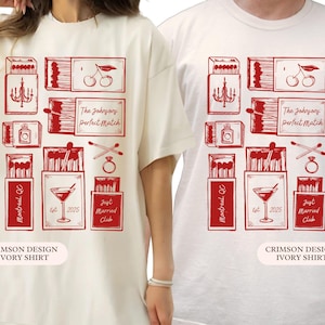 Custom Perfect Match Couple Comfort Colors®, Mr and Mrs Shirt, Just Married Shirt, Honeymoon Social Club T-Shirt, Newlyweds Tee, Wifey Hubby