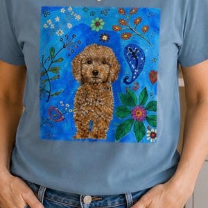 Cockapoo T-Shirt | Original Painting Print | Unisex Bella Canvas Dog Art