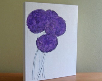 Original art on canvas “Purple Flowers VI”