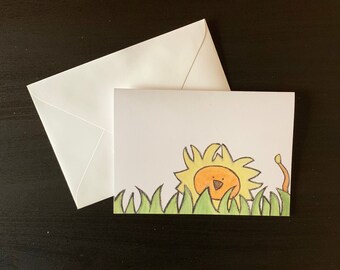 Set of 4 Lion Note Cards