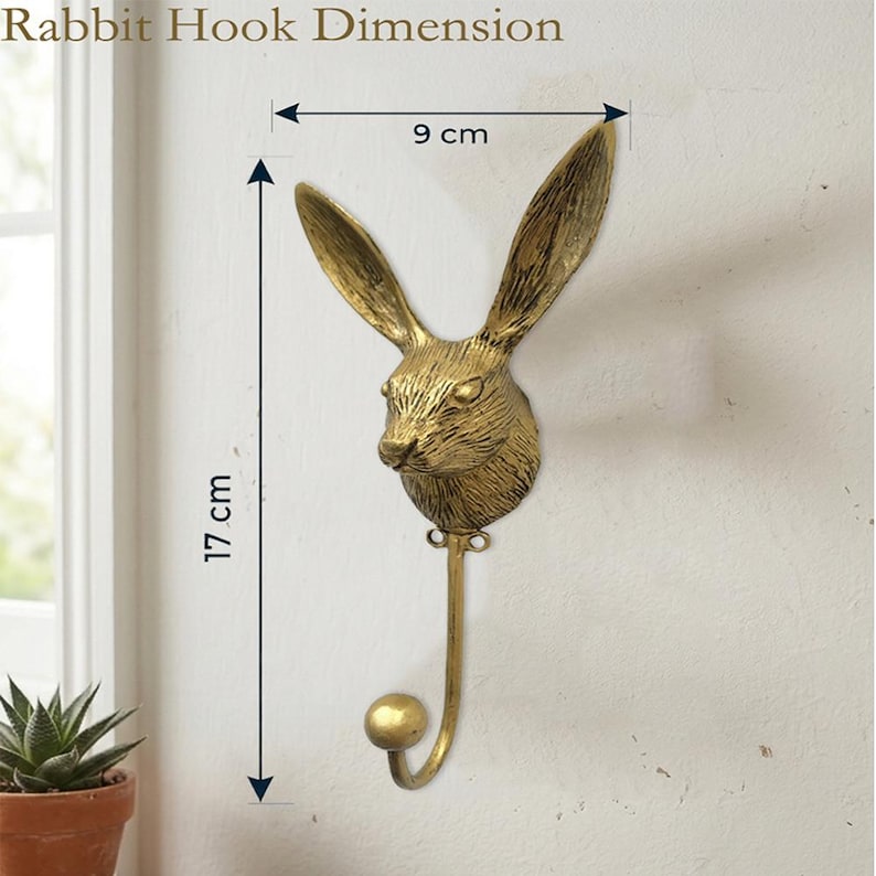 Rabbit Wall Hook, Vintage Gold Animal Hook,coat Hooks,clothes Hooks ...