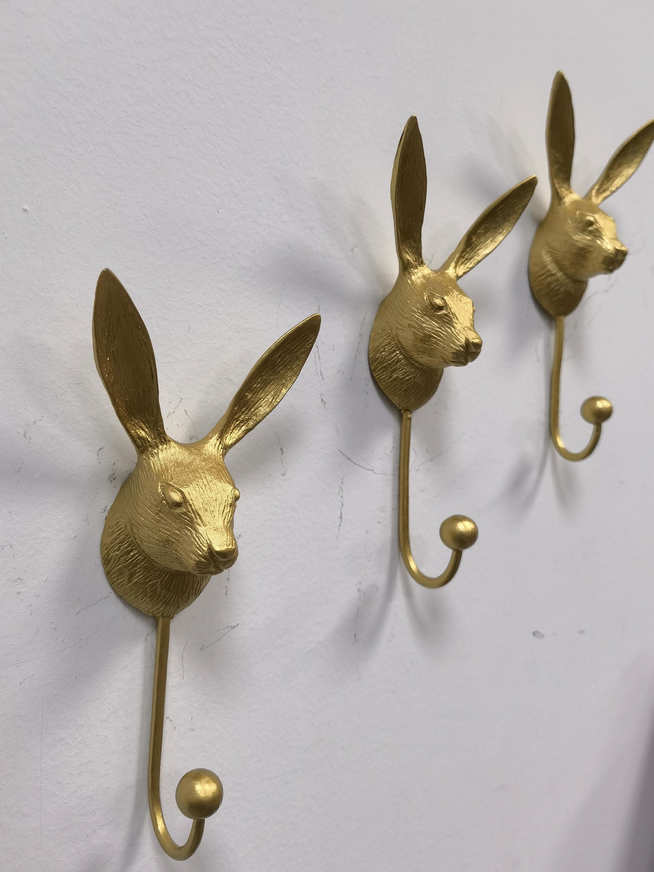 Rabbit Wall Hook, Vintage Gold Animal Hook,coat Hooks,clothes Hooks ...