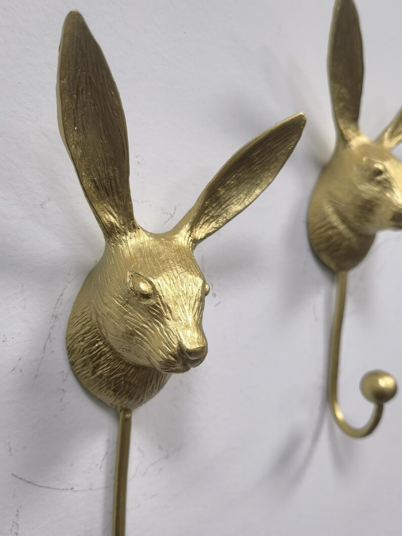 Rabbit Wall Hook, Vintage Gold Animal Hook,coat Hooks,clothes Hooks ...