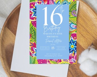 Personalized Sweet 16 Wedding Birthday Invitation