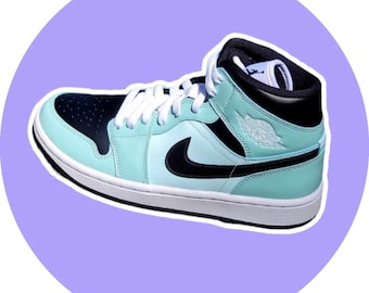 Custom Painted Nike Air Jordan 1 Mid | Hand-Painted Jordan Sneakers | Custom AJ1 Mids | Personalized Nike Jordans | Streetwear Art Shoes