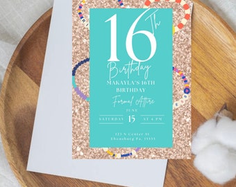 Personalized Sweet 16 Wedding Birthday Invitation, Trending Birthday, Popular Sweet 16, Popular Girl Birthday, Popular Now, Trending Teen