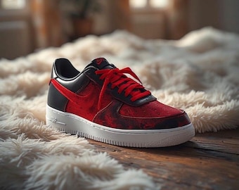 Custom Painted Nike Air Force One Low Red | Hand-Painted Air Force 1s | Custom Nike Sneakers | Personalized AF1 Shoes | Streetwear Art Shoes
