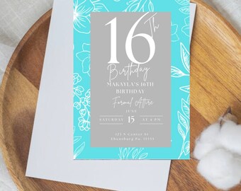 Personalized Sweet 16 Wedding Birthday Invitation,  Trending Birthday, Popular Sweet 16, Popular Girl Birthday, Popular Now, Trending Teen