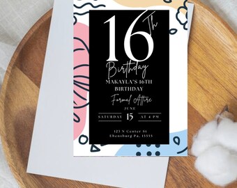 Personalized Sweet 16 Wedding Birthday Invitation,  Trending Birthday, Popular Sweet 16, Popular Girl Birthday, Popular Now, Trending Teen