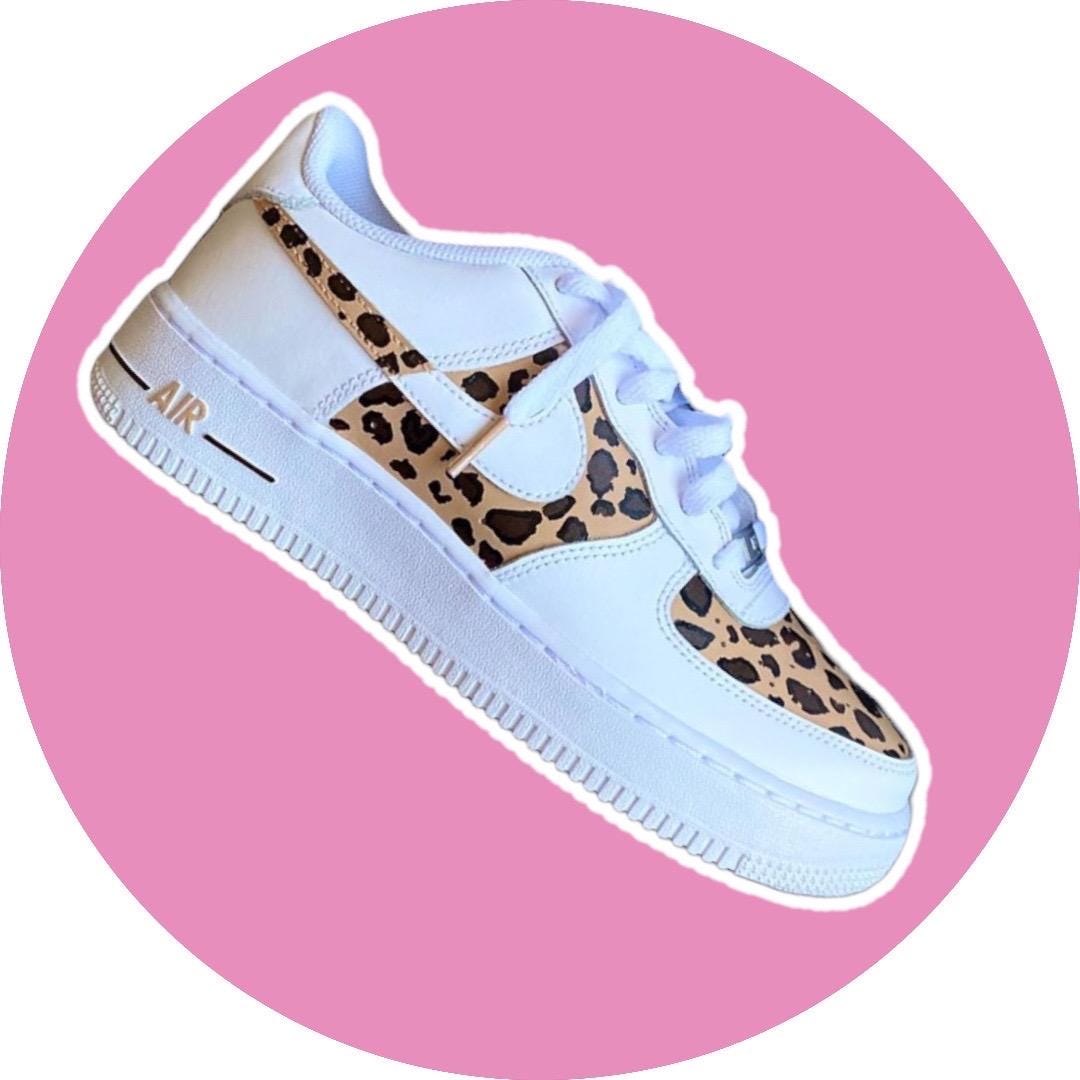 Custom Leopard Air Force Style Shoes – Matching Family Sneakers - Main Image