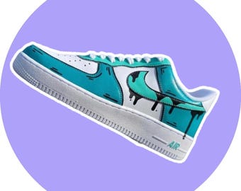 Custom Painted Nike Air Force One Low | Hand-Painted Air Force 1s | Custom Nike Sneakers | Personalized AF1 Shoes | Streetwear Art Shoes