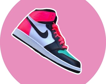 Custom Painted Nike Air Jordan 1 Mid | Hand-Painted Jordan Sneakers | Custom AJ1 Mids | Personalized Nike Jordans | Streetwear Art Shoes