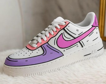 Custom Painted Nike Air Force One Low | Hand-Painted Air Force 1s | Custom Nike Sneakers | Personalized AF1 Shoes | Back to School