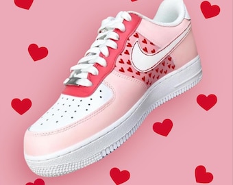Custom Painted Nike Air Force One Low | Hand-Painted Air Force 1s | Custom Nike Sneakers | Personalized AF1 Shoes | Streetwear Valentine’s